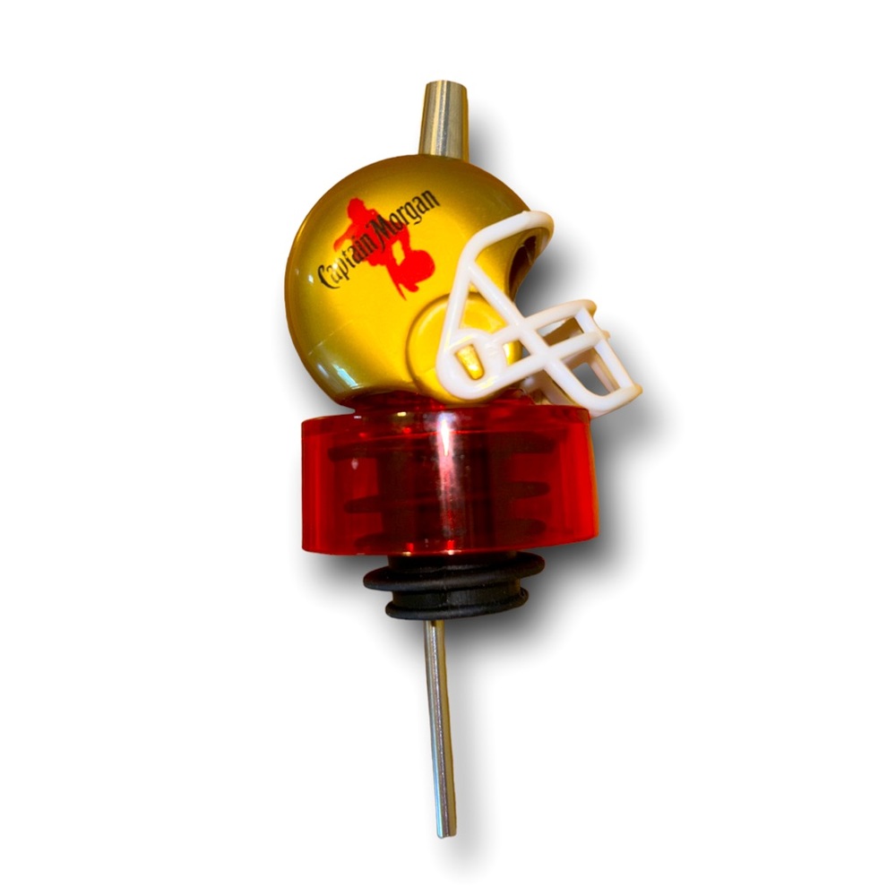Captain Morgan • Pour Spout for Liquor Bottle , Football Helmet
